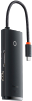 USB-хаб Baseus Lite Series 6-Port Type-C HUB Docking Station / WKQX050001 (черный) - 