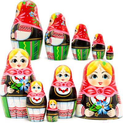 Изображение товара Матрешка сувенирная Брестская Фабрика Сувениров С букетом васильков / 5035