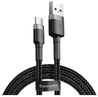 Кабель Baseus Cafule Cable USB For Type-C 2A / CATKLF-BG1 (3м, серый/черный) - 