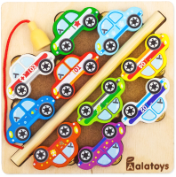 

Развивающий игровой набор Alatoys, Мозаика магнитная Машинки / ДМРМР02