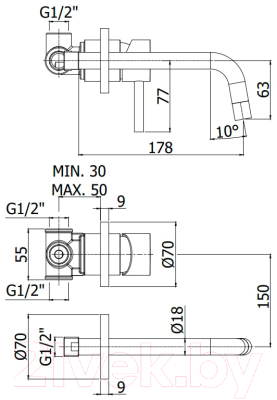 Смеситель Paffoni LIG006HGSP70