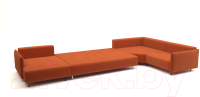 Диван П-образный Савлуков-Мебель Next угол справа (Fellini 17 оранжевый)