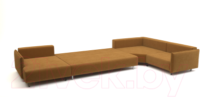 Диван П-образный Савлуков-Мебель Next угол справа (Fellini 18 коричневый)