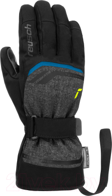 Перчатки лыжные Reusch Primus R-Tex Xt/6201224-6623 (р-р 10.5, Black Melange/Safety Yellow/Brilliant Blu)