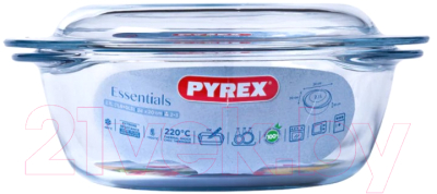 Кастрюля для СВЧ Pyrex Essentials 204A000/7343 (2.1л, с крышкой)