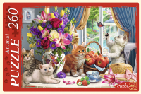 

Пазл РЫЖИЙ КОТ, Натюрморт с котятами / П260-1089
