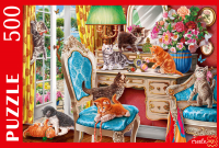 

Пазл РЫЖИЙ КОТ, Котята в спальне / Ф500-7133