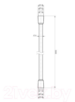 Душевой шланг Cezares CZR-FMD-200-01