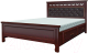 Полуторная кровать Bravo Мебель Грация 140x200 с ящиками (орех) - 