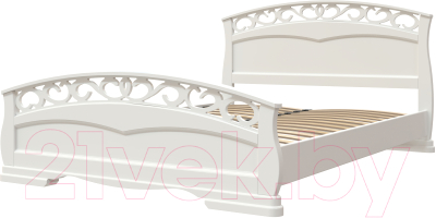 Односпальная кровать Bravo Мебель Грация 1 90x200 (белый античный)