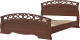 Односпальная кровать Bravo Мебель Грация 1 90x200 (орех) - 