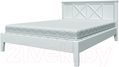 Полуторная кровать Bravo Мебель Грация 2 140x200 (белый античный)