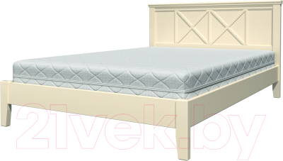 Полуторная кровать Bravo Мебель Грация 2 140x200 (слоновая кость)