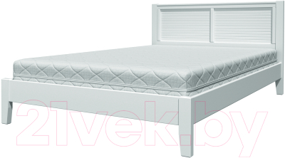 Полуторная кровать Bravo Мебель Грация 3 140x200 (белый античный)