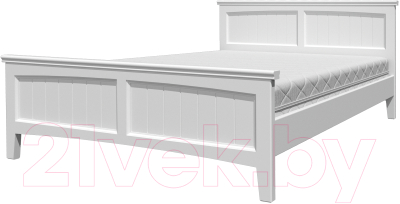 Полуторная кровать Bravo Мебель Грация 4 140x200 (белый античный)