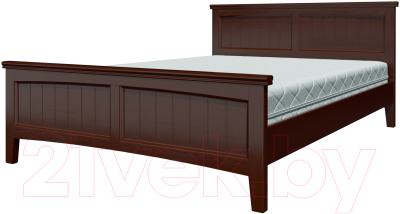Двуспальная кровать Bravo Мебель Грация 4 160x200 (орех)