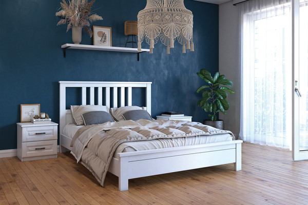 Изображение товара Односпальная кровать Bravo Мебель Лаура 90x200 (белый античный)