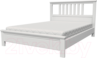 Полуторная кровать Bravo Мебель Лаура 140x200 (белый античный)
