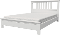 Двуспальная кровать Bravo Мебель Лаура 160x200 (белый античный) - 