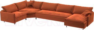 Диван П-образный Савлуков-Мебель Next угол слева (Aurora Terra оранжевый)
