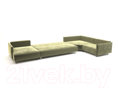 Диван П-образный Савлуков-Мебель Next угол справа (Aurora Sage хаки грязно-зеленый)