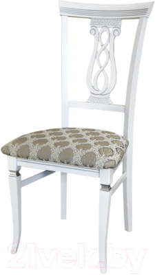 Набор стульев Мебелик Агнесс (белый/серебристый/маркус серебристый)