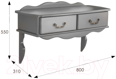 Консольный столик Мебелик Берже 20 (серый графит)