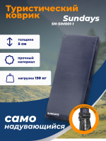 Туристический коврик Sundays SN-SIM001-1 5см (темно-синий) - 