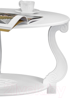 Журнальный столик Мебелик Овация М Лайт (белый)