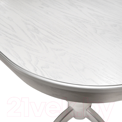Обеденный стол Мебелик Тарун 3 (белый/серебристый)