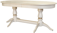 Обеденный стол Мебелик Тарун 3 (слоновая кость/золото) - 