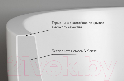 Ванна из искусственного мрамора Salini Orlanda 170x80 / 102026M (S-Stone, матовый)