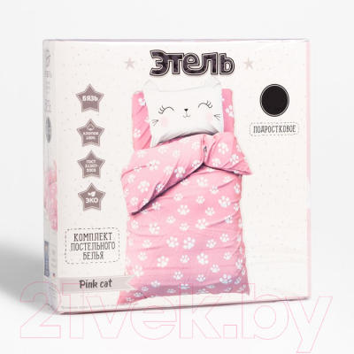 Комплект постельного белья Этель Pink Cat / 6480768