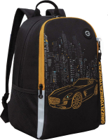 Школьный рюкзак Grizzly RB-351-5 (черный/желтый) - 