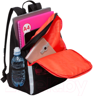 Школьный рюкзак Grizzly RB-351-5 (черный/красный)