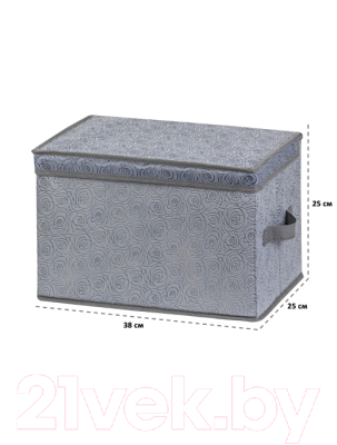 Коробка для хранения El Casa Розы 680268 (серый)
