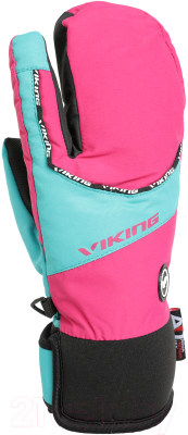 Перчатки лыжные VikinG Fin Lobster / 125/19/9753-0046 (р-р 4, розовый)