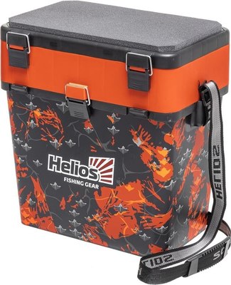 Ящик рыболовный Helios Shark MB-BU-W07 (19л, оранжевый) - 
