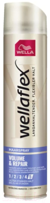 Лак для укладки волос Wellaflex Volume & Repair (250мл)