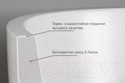 Ванна из искусственного мрамора Salini Ornella Axis Kit 180x80 / 103511G (S-Sense, глянец)