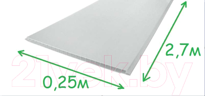 Изображение товара Панель ПВХ STELLA Slim Premium Белая Матовая (3000x250x5мм)