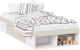 Односпальная кровать ТриЯ Сканди ТД-386.12.001 с ящиком (дуб гарден/белый) - 