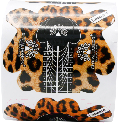 Формы для наращивания ногтей Global Fashion Однофазные GF-Leopard (300шт)