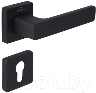 Ручка дверная Cebi Zip Flat SQ ET МР54 (черный/полимер)