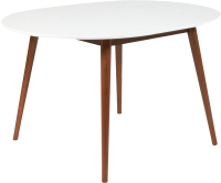 Обеденный стол Tetchair Боско круглый раскладной (белый/коричневый) - 
