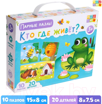 Изображение товара Развивающая игра Puzzle Time Кто где живет? / 5377340