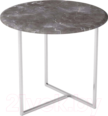 Журнальный столик Мебелик Альбано (серый мрамор/хром)