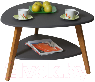 Изображение товара Журнальный столик Мебелик Бруклин (графит/дуб светлый)