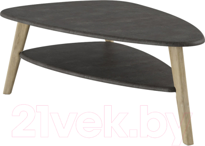 Журнальный столик Мебелик Ричмонд (серый бетон/дуб сонома)