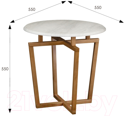 Изображение товара Журнальный столик Мебелик Рилле 440 (дуб дымчатый/бук)